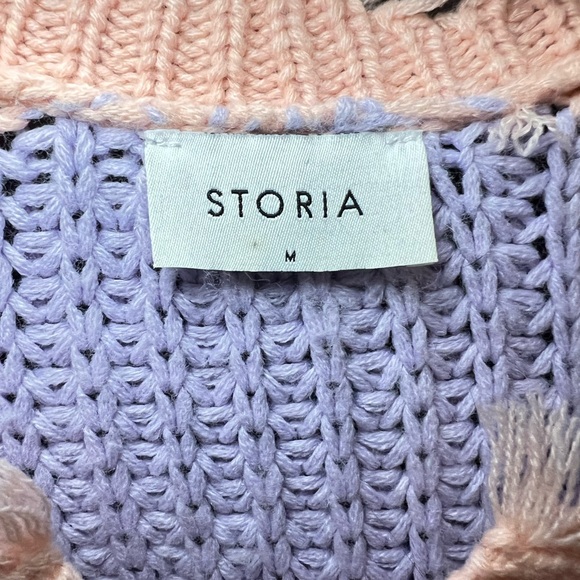 Storia Pink and Purple Knit Sweater - Picture 3 of 6